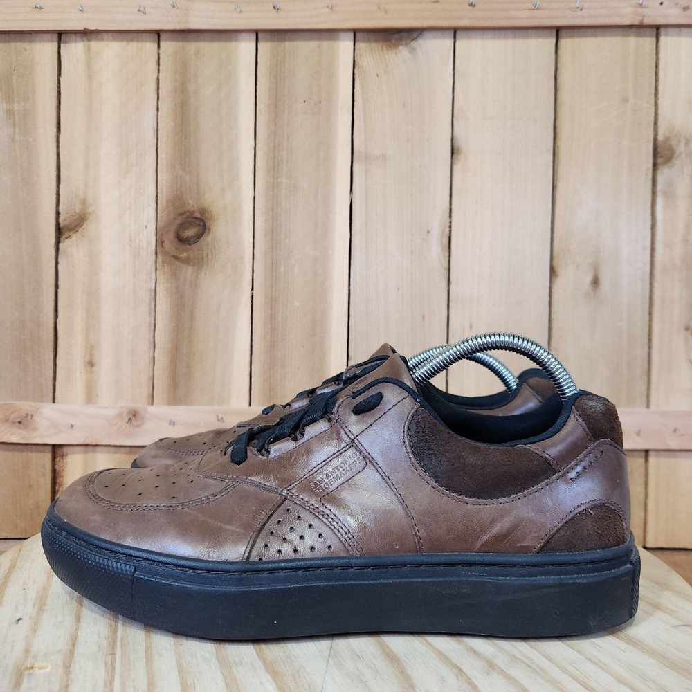 SAS High Street Shoes Mens 9 W Brown Leather Lace Up Comfort Walking Sneakers